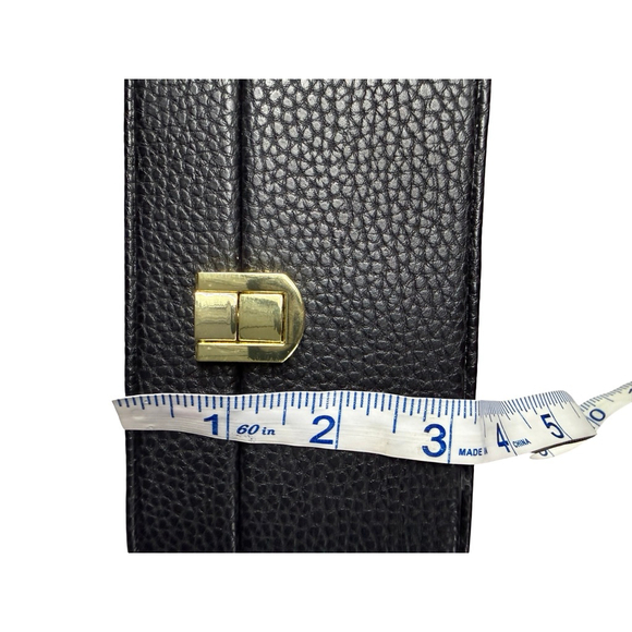 Black Pebbeled Faux Leather Travel Jewelry Organizer - Picture 10 of 11